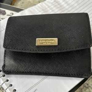 Kate Spade small black leather wallet